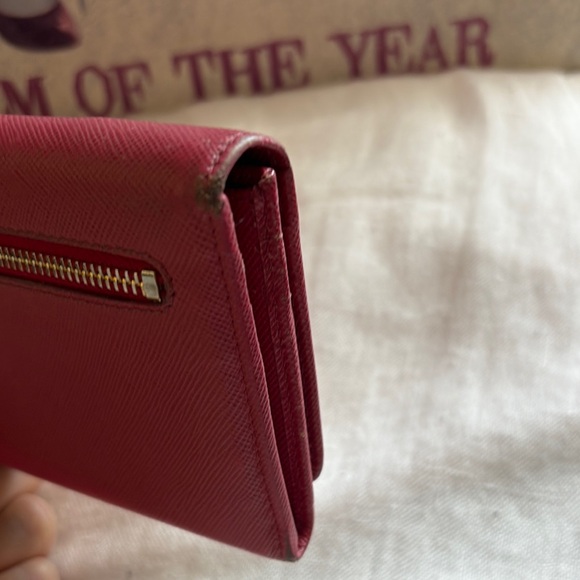Prada Pink Saffiano Leather Wallet - Picture 5 of 15